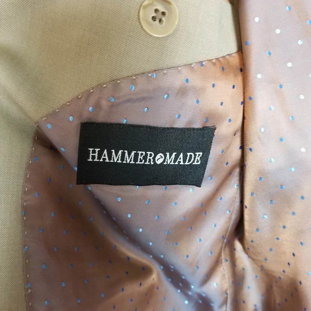 Hammer Made Blazer Mens 42R Taupe Wool 2-Button Suit Jacket PX2NSFP